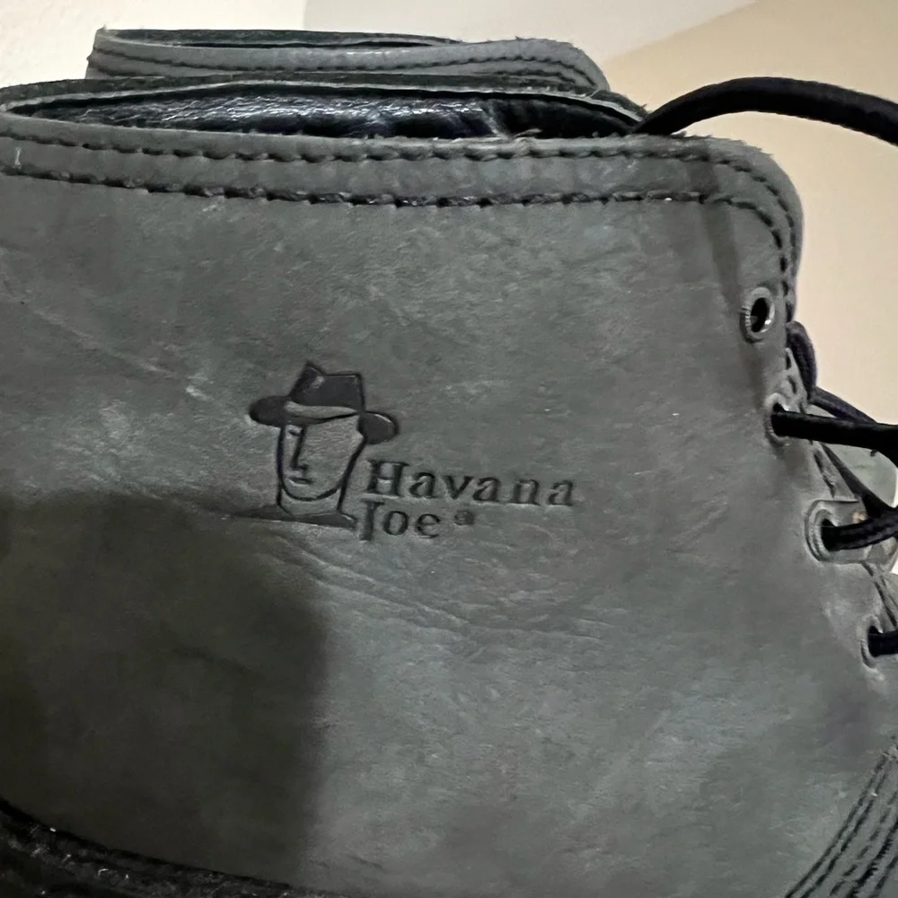 Havana Joe 1811-B Black Leather Classic Chukka Ankle Boots Women Size 39 US 8‎